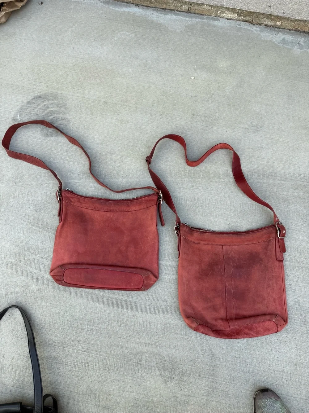 Coach Red Leather Crossbody Shoulder Bag